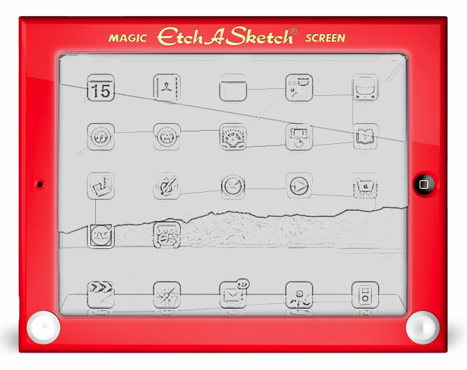 Turn your iPad into a sweet retro ETCH A SKETCH | One More Gadget