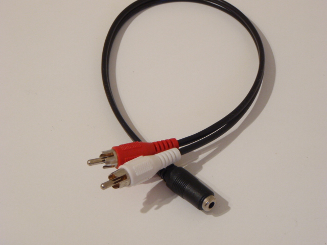 female to two male rca connectors