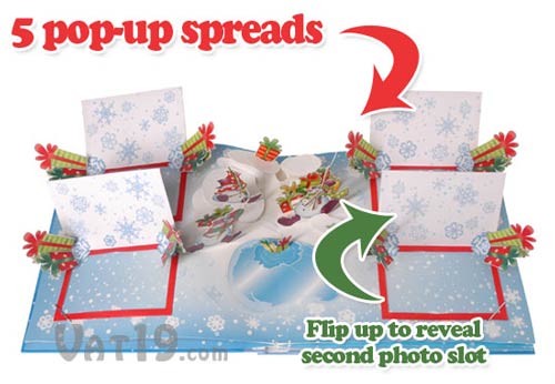 Pop Up Christmas Album Cutout Card