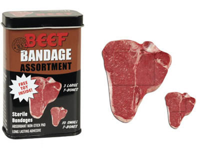 Beef T-Bone Bandages Band-aids