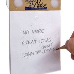 Saving ideas in the shower, the AquaNotes Waterproof Notepad
