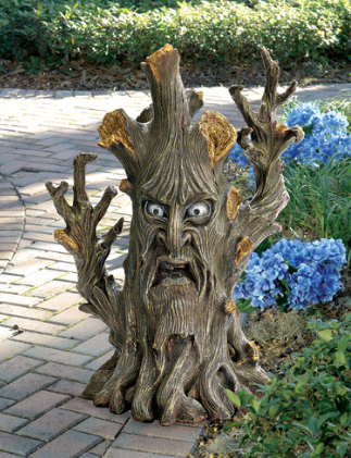 Bark black forest ent tree statue