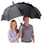 Two umbrellas, one handle – the Dualbrella