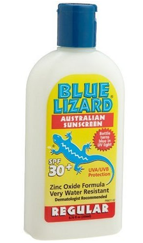 Blue Lizard Suncren Bottle Colour Changing