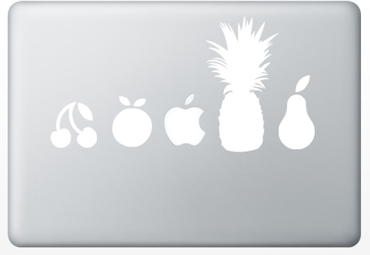 macbook stickers fruit