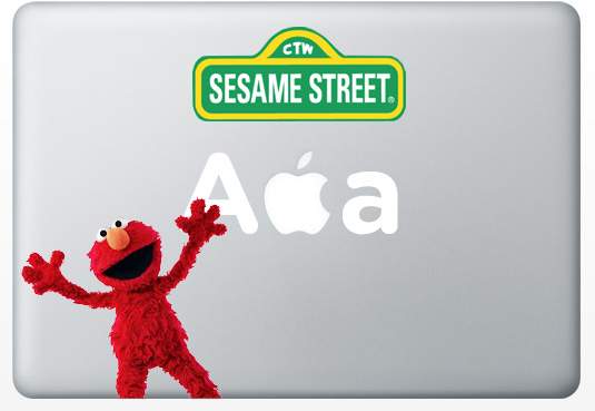 mac book stickers sesame street