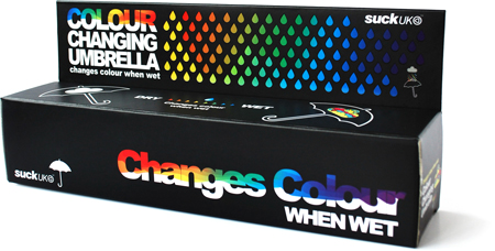 Colour changing umbrella package