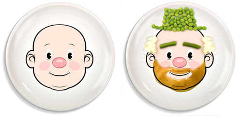 Food Face Plate Before and After