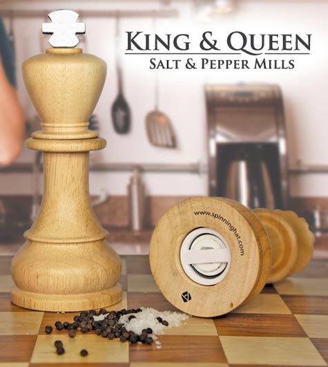 King & Queen Salt and Pepper Mills