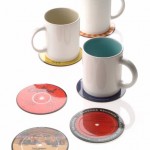 New Recycled Vinyl Record Drink Coasters prevent table scratching