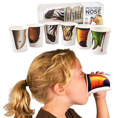 Pick your nose animal party cups