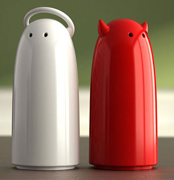 Angel and Devil Salt and Pepper Shakers