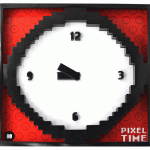 Everybody STOP. Pixel Time. The Pixel Wall Clock for 8bit lovers