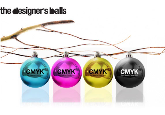 CMYK Christmas Tree Ornaments