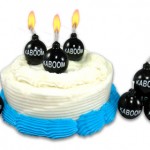 Kaboom Birthday Candles look like real cartoon bombs