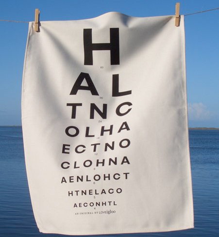 Eye Chart Tea Towel