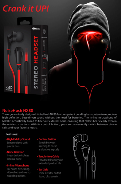 Back Package Details Noise Hush NX80