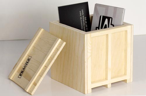INBOX Wooden Desktop Crates Small Box