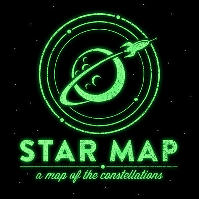 Star Map Glowing Logo