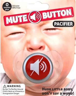 Baby Mute Button Pacifier